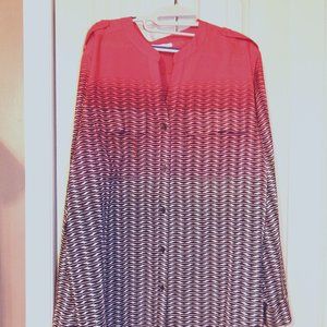 Long Sleeve Mod Print Top Calvin Klein